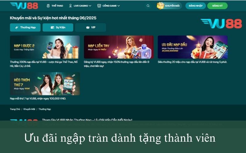 Ưu đãi ngập tràn dành tặng thành viên